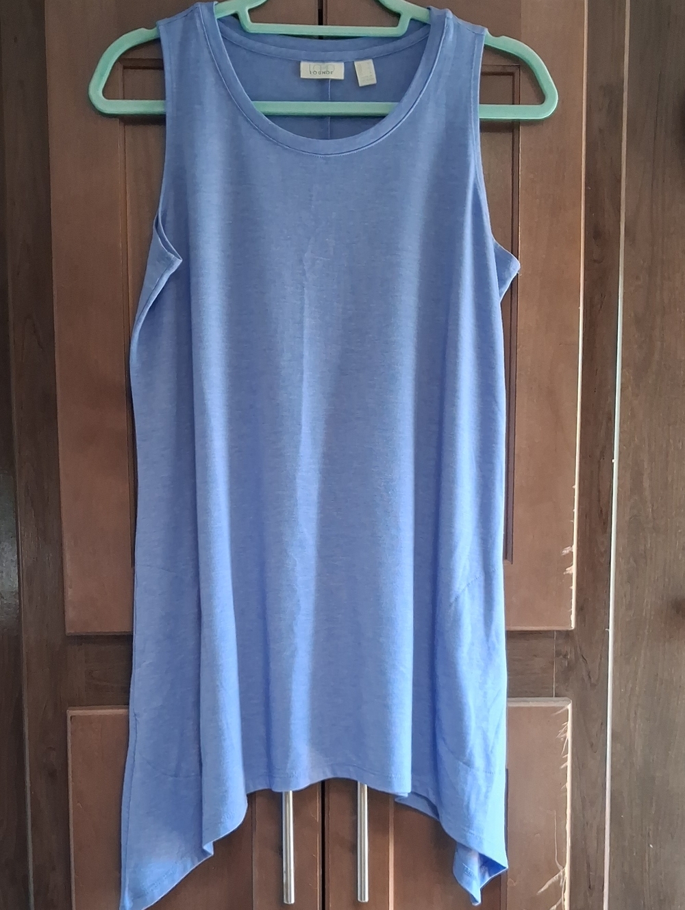 Logo By Lori Goldstein Periwinkle Sleeveless Asymmetric Tank
